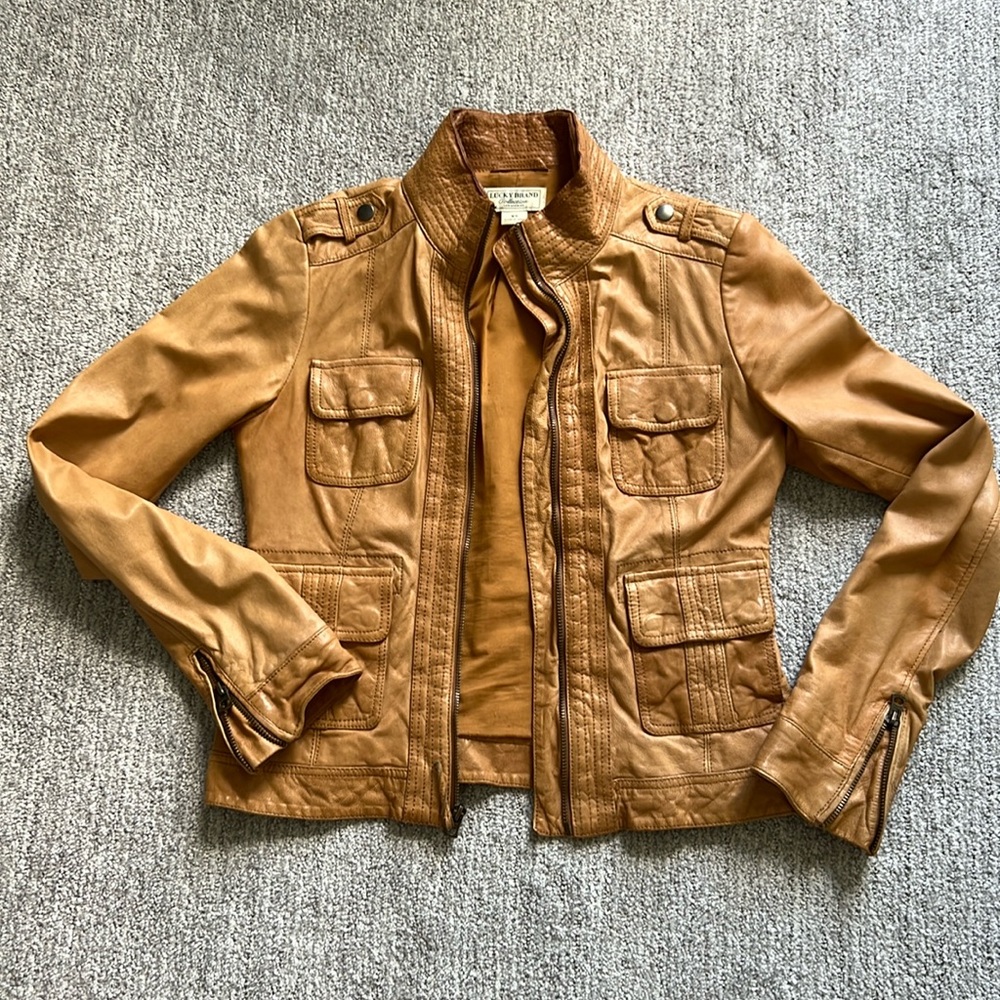 Lamb genuine leather jacket